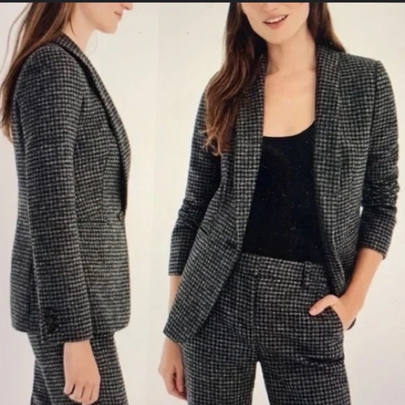 J. Crew Parke Wool Houndstooth Blazer - Picture 1 of 9